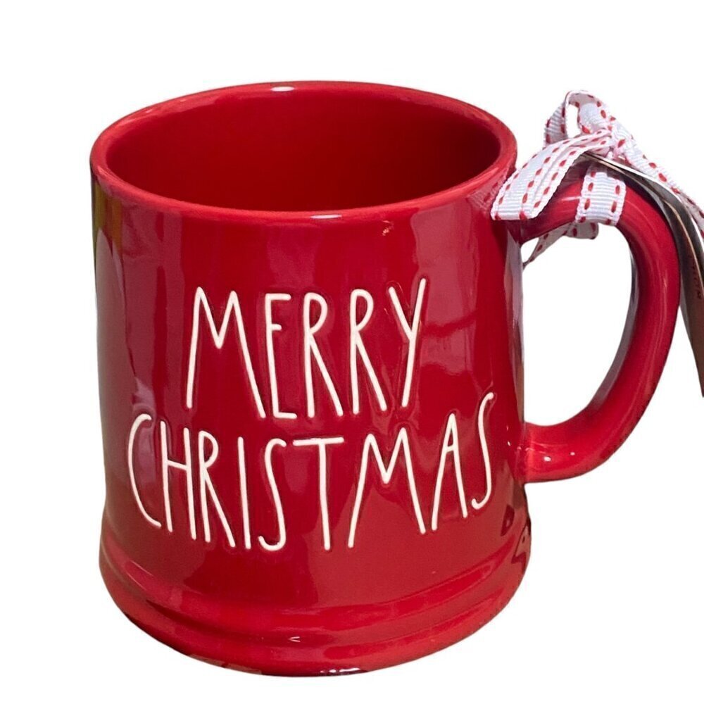 NEW Rae Dunn MERRY CHRISTMAS Red Ceramic Mug - Picture 2 of 5